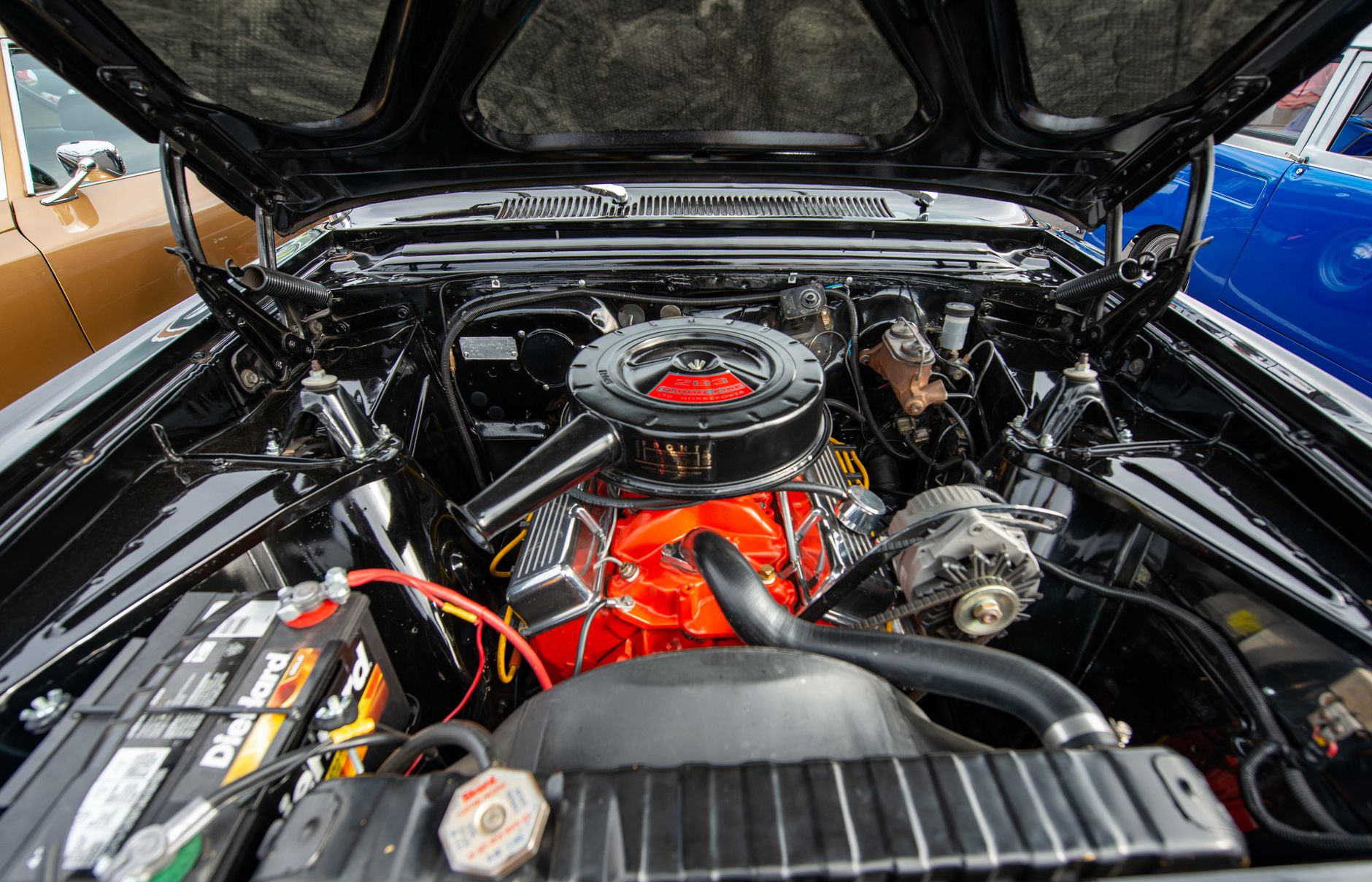 Vintage car engine detail